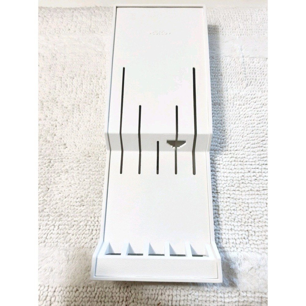 Cutco Knife Storage Block For Drawer Or Wall #1742 5 Slots Cream Made USA 17x6